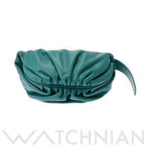 Bottega Veneta The Chain Pouch Blue Green Leather Shoulder Bag